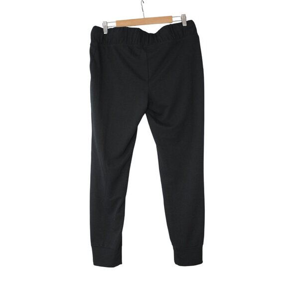 Isabel by Ingrid + Isabel black French terry drawstring tapered leg lounge pants - Picture 2 of 11